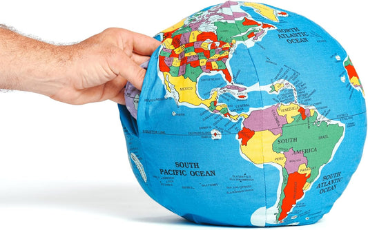 Pocket Earth HUGG-A-PLANET | Soft Plush Globe for Children | Montessori Educational Toy for Kids, Teens, Adults, Teachers, and Parents | Planet Earth Learning Toy | Classroom Must Haves