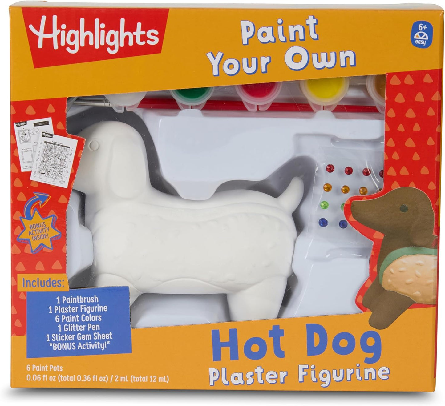 Highlights Paint Your Own Plaster Figurine & Activity Kits – DIY Art Sets with Figurines, Paints, Brush & Bonus Activities – Multiple Themes – Ages 6+