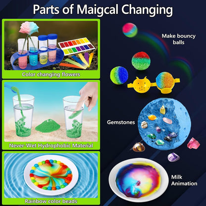 UNGLINGA 260+ Experiments Science Kits for Kids, S.T.E.M Science Projects, Chemistry Set, Christmas Birthday Toys Gifts Idea for Boys Girls, Dig Volcano Gemstones, Educational Scientist Set