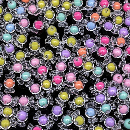 200g+ Candy Bulk Assorted Cute Kandi Beads for Jewelry Making, Bracelet Making Kit, Craft Supplies Charm Beads(Mixed II)
