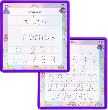 Kid's Name Tracing Board | Dry Erase Letter Tracing | Reusable Writing Practice Board | Personalized | Ballet Theme