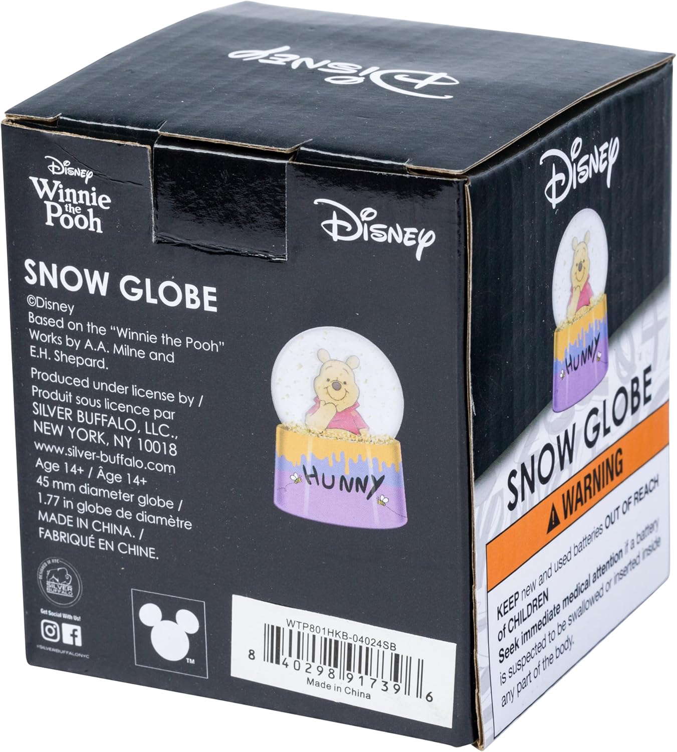Silver Buffalo Disney Mickey and Friends Mini Light Up Snow Globe│Minnie Mouse│3.8 Inches Tall, 45mm (Small)