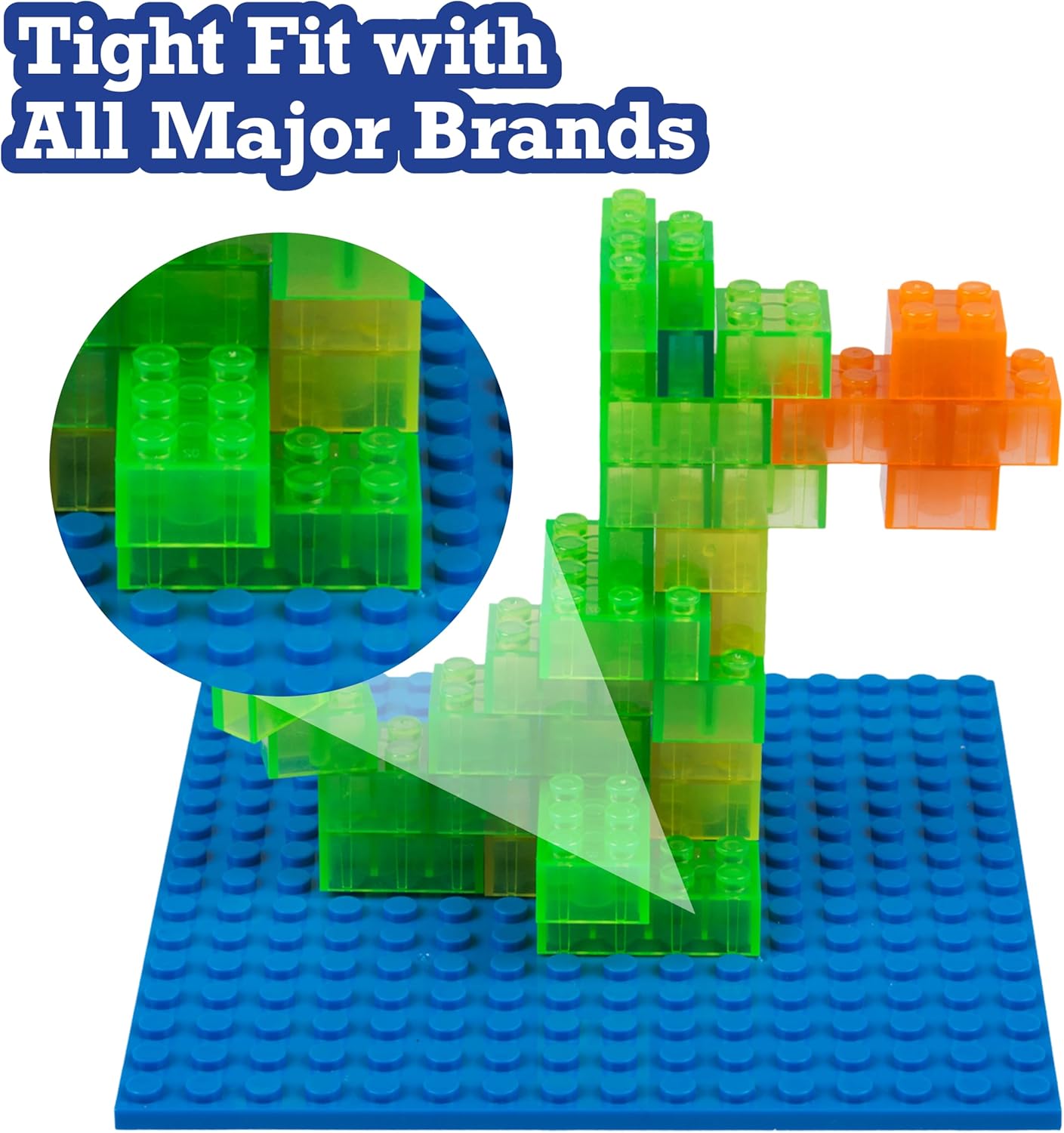 Classic Baseplates for Building Bricks - Set of 10 Sand 5"x5" Building Plates- Dual Connectivity, Build on Both Sides- Compatible, Tight Fit w Major Brands- Creative STEM Toy & Kids Bday Gift (Sand)