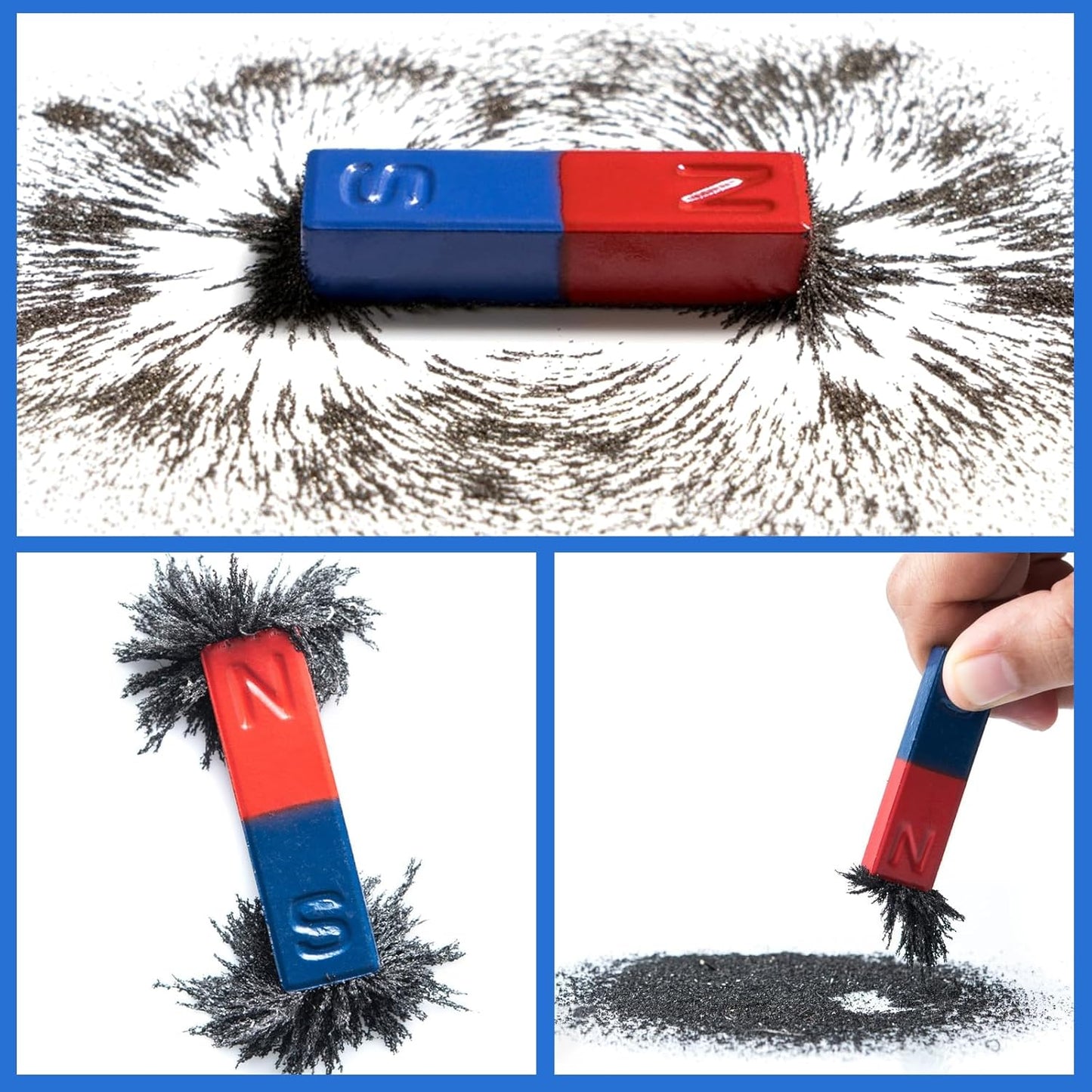 Magnetic Sand, Iron Filings, Iron Powder Filings, Iron Oxide Powder Shavings for Science (4 Ounces)