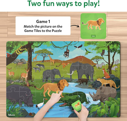 Skillmatics Floor Puzzle & Game - Piece & Play Construction Site, Jigsaw & Toddler Puzzles, Educational Toy, Gifts for Boys & Girls Ages 3, 4, 5, 6, 7 (48 Pieces, 2 x 3 feet)