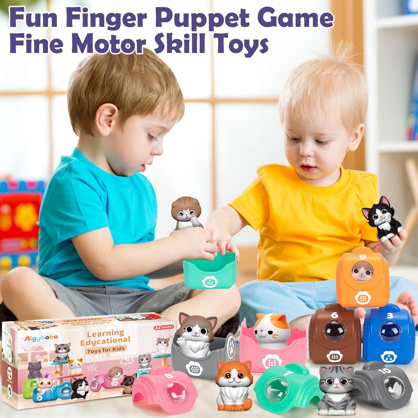 Learning Toys for 1,2,3 Year Old Toddlers, 20Pcs Farm Animals Toys Montessori Counting, Matching & Sorting Fine Motor Games, Christmas Birthday Easter Gift for Baby Boys Girls Age 12-18 Months
