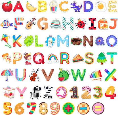 JoyCat Fridge Magnets for Toddlers & Kids – 26 Cute A-Z Objects, Large Magnetic Refrigerator Toys, Fun Educational Learning Gifts for Girls and Boys 2 3 4 5 Years Old