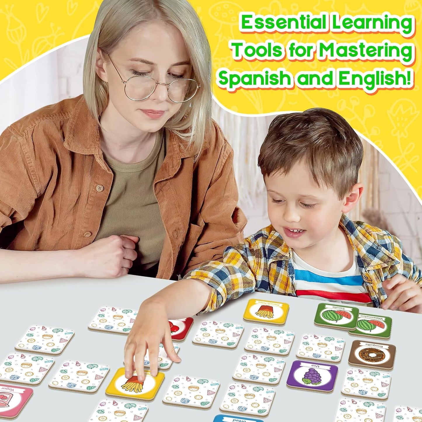 Edulok Memory Card Game, Toddler Match Game, Learn Spanish for Kids, Bilingual Flash Cards, Learning Toys for 4 Year Old, Preschool Learning Activities, Homeschool Supplies, Kindergarten Toys