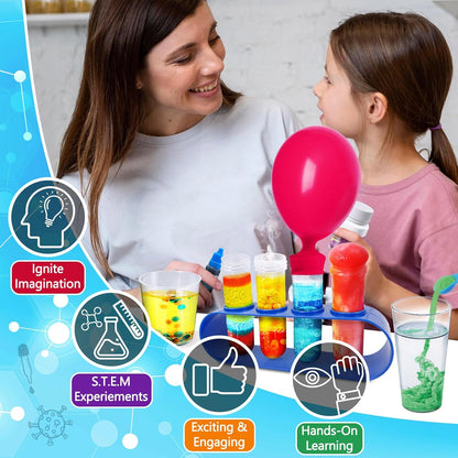 200+ Science Experiments Kit for Kids, Science Project Lab Volcano Toys Birthday Gifts for Boys & Girls, Chemistry Set, Gemstone S.T.E.M Educational Learning Activities