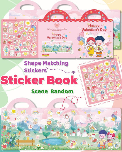 Halloween Sticker Books for Kids, Reusable Sticker Books for Toddlers, Halloween Travel Toys Acticities Crafts Birthday Gifts for Boys Girls Kids