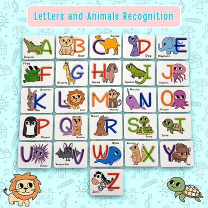 Alphabet Flash Cards for Kids Ages 3-8 – Number and Letter Flash Cards – Montessori Alphabet Puzzle & Matching Game – Letter Recognition for Kindergarten & Preschool Learning