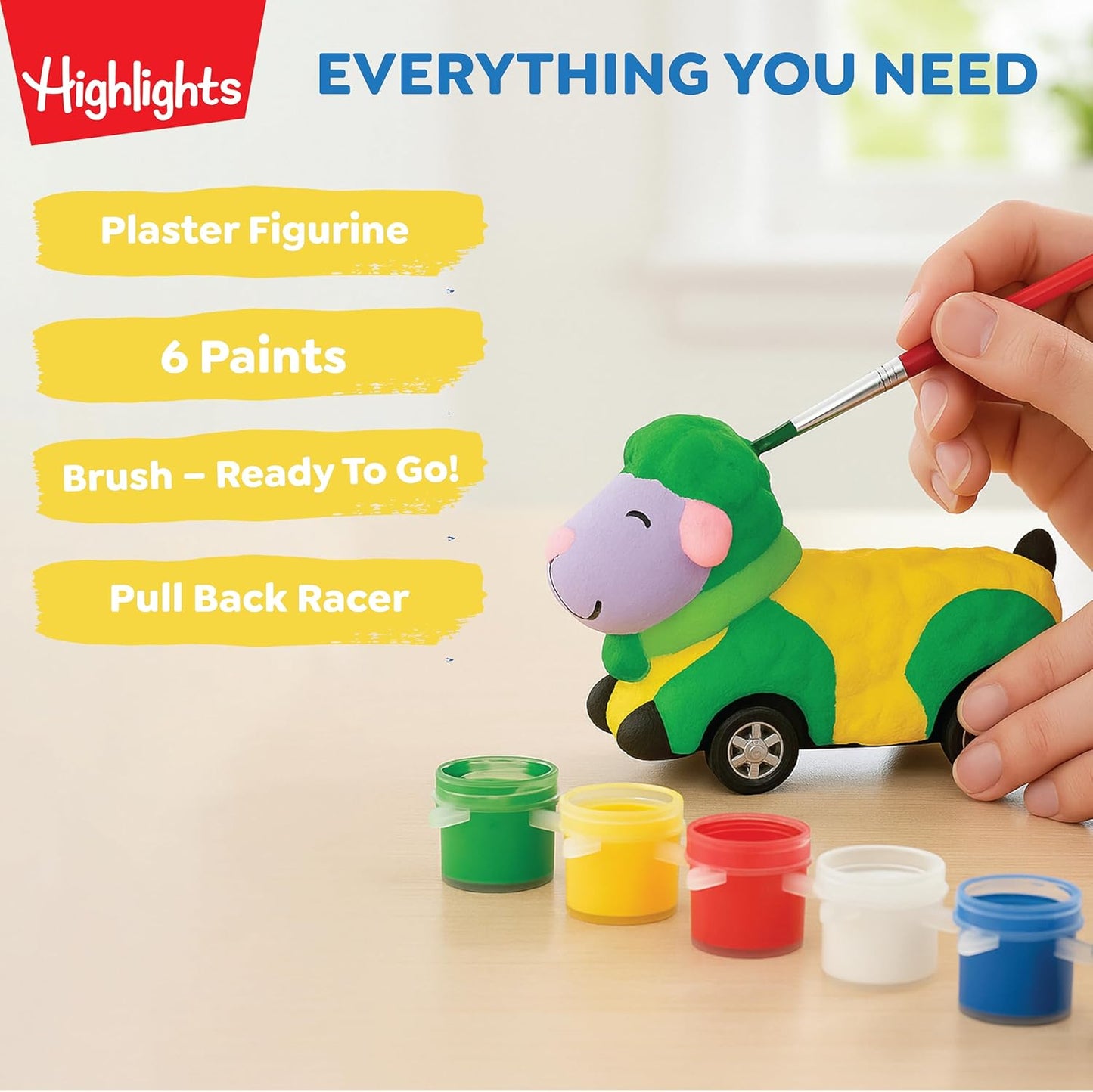 Highlights Paint Your Own Plaster Figurine & Activity Kits – DIY Art Sets with Figurines, Paints, Brush & Bonus Activities – Multiple Themes – Ages 6+
