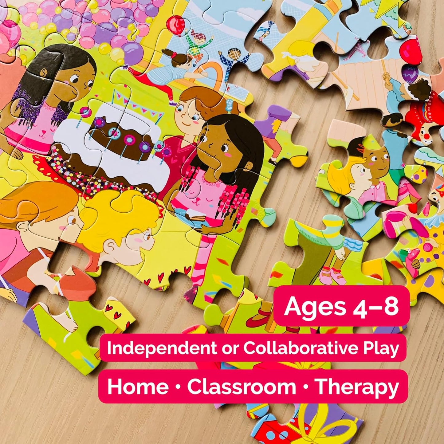 Upbounders® 48 Piece Jumbo Floor Puzzle for Kids | Barbershop Beginner Puzzle | Pretend Play & Learning Toy for Boys Girls Ages 4 5 6 | Black Brown Boy at The Barber (Multicultural)