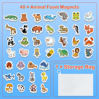 Kasfalci CVCC & CCVC Word Games, 50 Magnetic Foam Objects Fridge Magnets for Kids, Speech Therapy Toys for Toddler, Learn to Read Spelling Reading Learning Phonics for Preschool Kindergarten Classroom
