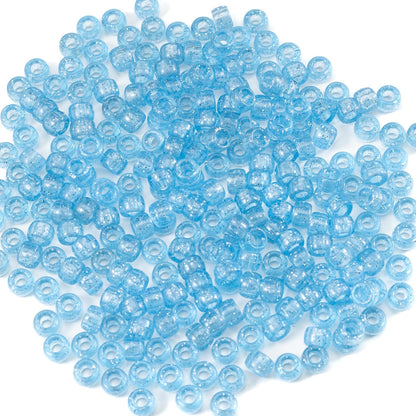 Gxueshan 1000 Pcs Acrylic Black Pony Beads 6x9mm Large Hole Pen Hair Kandi Beads Bulk for Friendship Bracelet Necklace Jewelry Making Earring Braiding Kit