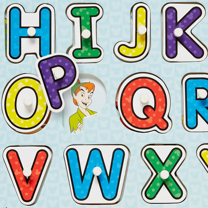 Melissa & Doug Disney Classics Alphabet Wooden Peg Puzzle (26 pcs)
