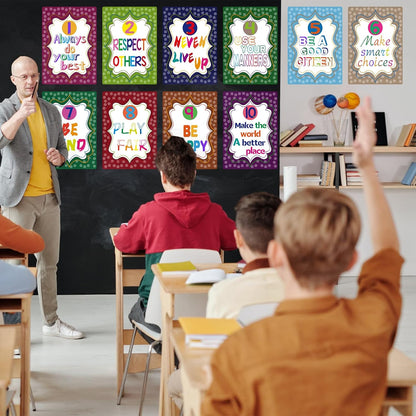 48 Pieces Cursive Alphabet and Number Back to School Bulletin Board Set, Cursive Letter Formation Cards, Early Learning Posters Cards for Kindergarten Primary Classroom Wall Décor(Cursive Style)