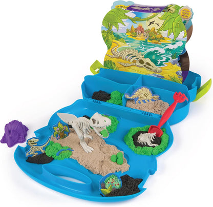 Kinetic Sand, T-Rex Dig Set with 1.5lbs Play Sand & Tools