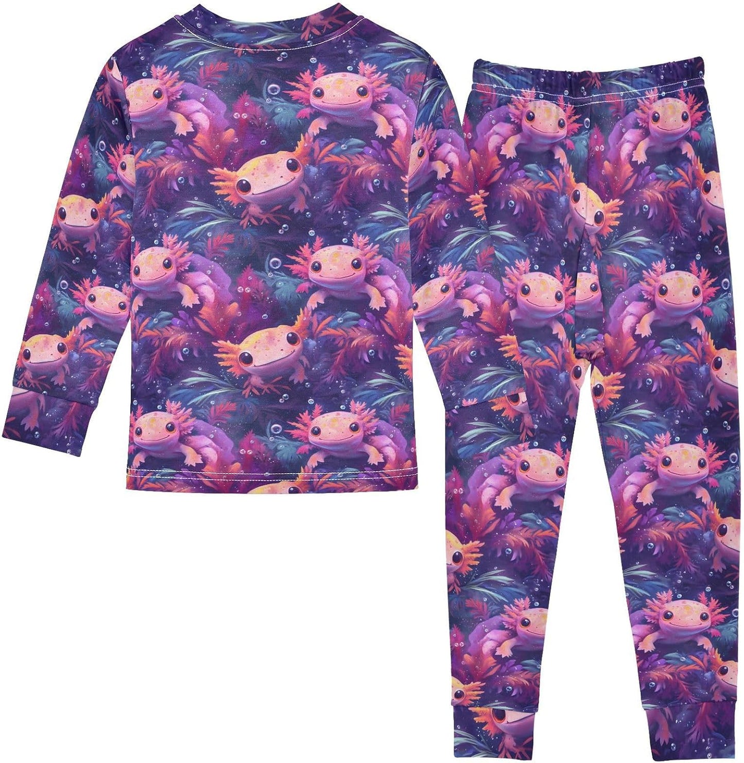 ALAZA Shark Starfish Palm Tree 2 Piece Pajama Set Long Sleeve Top and Pants Sleepwear Unisex - Colors A