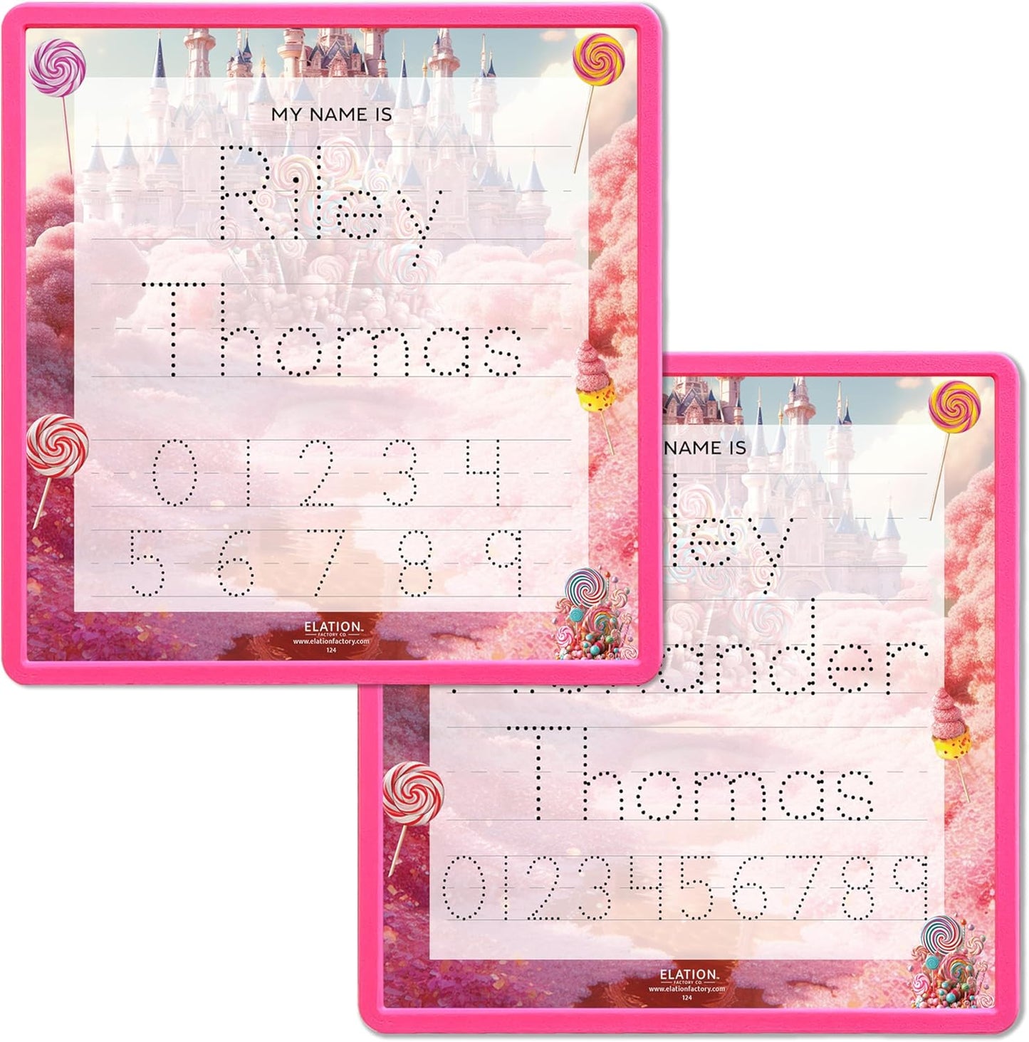 Kid's Name Tracing Board | Dry Erase Letter Tracing | Reusable Name Board | Alphabet Letters | Personalized | Candy Theme