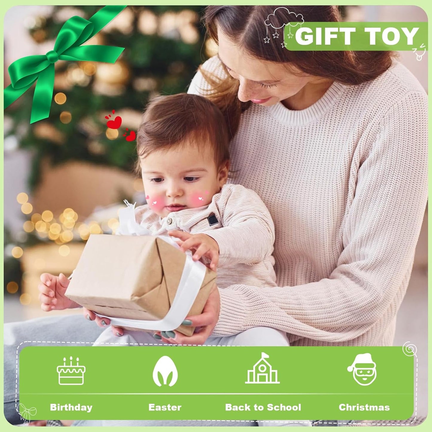 Busy Board Toddler Montessori Led Light Switch Busy Board Autism Sensory Wall Panel Fidget Board Wooden Toys for Toddlers 1-3