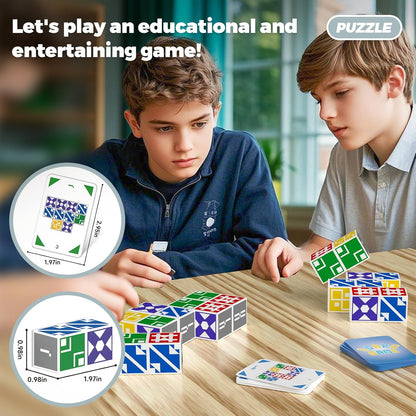 BBnote Family Matching Game for Kids & Adults, Block Puzzle Board Games for Boys & Girls Ages 6-8 8-12, 2+ Player Card Puzzles for Children 6+ Year Olds