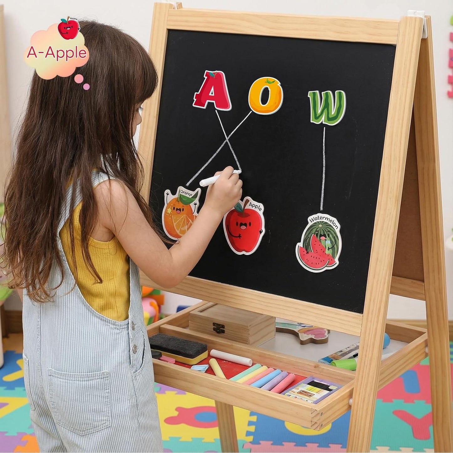 Thboxes 26 A-Z Objects Fridge Magnets for Toddlers,Large Size Colorful Refrigerator Magnets Magnetic Toys Cute Kids Learning Toys Preschool Educational Gifts for Kids Toddlers 3-5