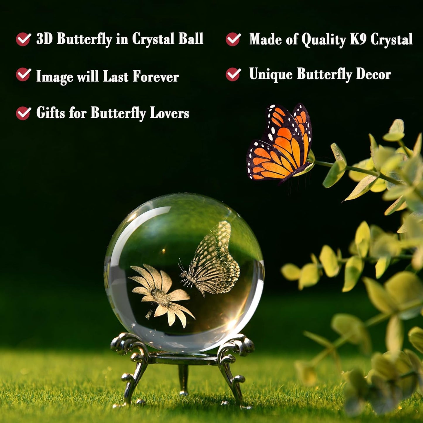 IFOLAINA 3D Solar System Crystal Ball 60mm Laser Engraved Glass Sphere Home Decor with Stand Solar System Planet Model Decor Space Universe Gifts for Astronomy Lovers