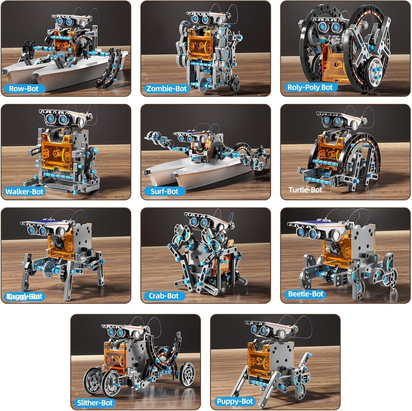 STEM Toys for Ages 8-13, Solar Powered Kits Toys Robotics for Kids Ages 8-12, Educational Building Science Experiment Kit, Boys Gifts for Kids 8 9 10 11 12 13 Years Learning Projects (Blue)
