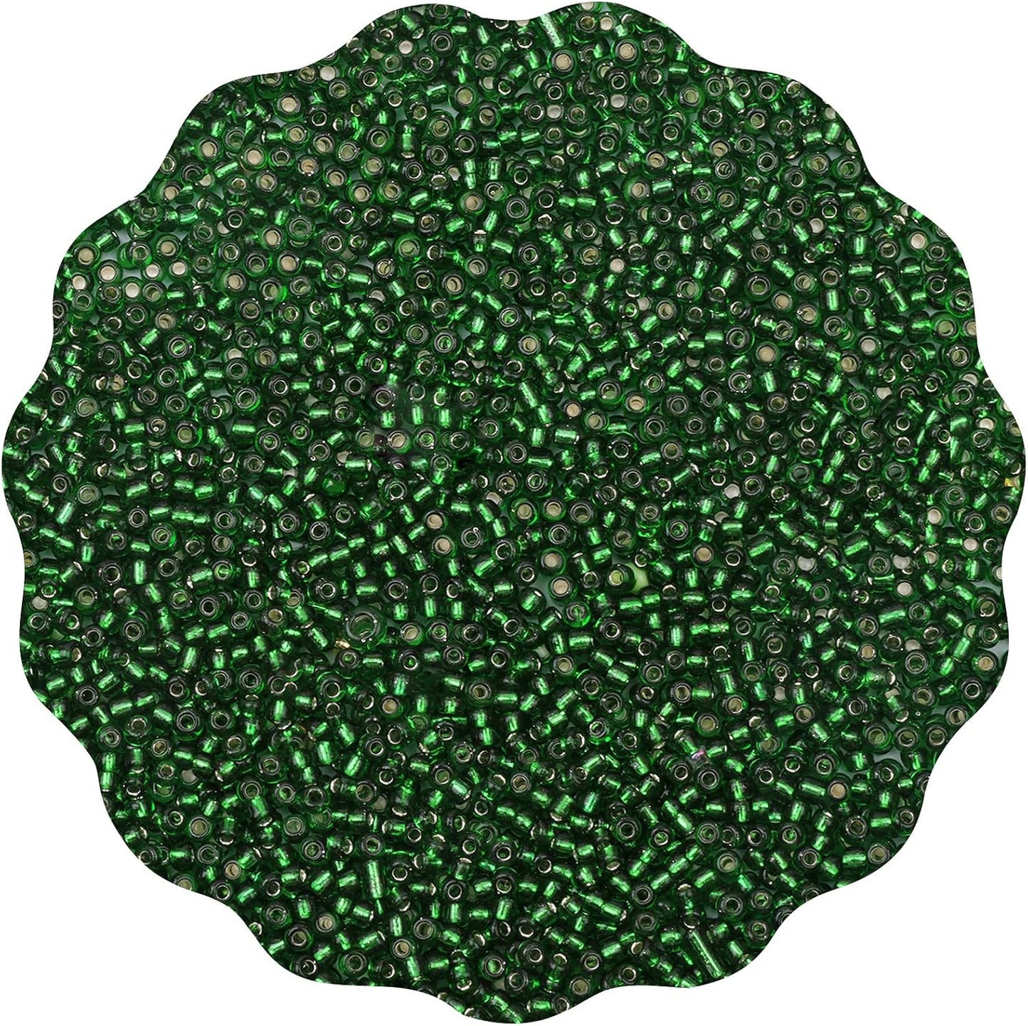 10100 Pcs Size 11/0 Glass Seed Beads, 2 mm Dark Green Small Mini Spacer Loose Pony Beads for Jewelry Making and DIY Crafts - Colors A
