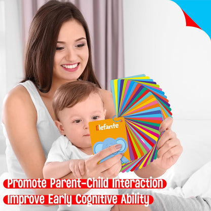 50 PCS Kid First Cognitive Flashcards,Double Sided Printed 7 in 1 Colorful Cards Alphabet,Numbers, Foods,Animals,Shapes,Colors with 3 Reclosable Rings,Learning Tool for Pre-K Kindergarten Toddlers