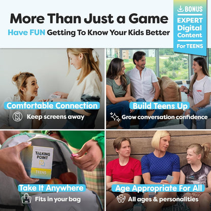 200 Conversation Cards for Teens - Engaging & Deep Questions to Build Trust, Encourage Self-Expression & Strengthen Relationships – Great for Parents, Teachers, Group Discussions & Quality Time