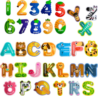 EHR Magnetic Letters, Colorful ABC Animal Alphabet Fridge Magnets, Suitable for Toddlers Aged 3 4 5 (Uppercase Letter)