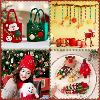 UPINS 1200Pcs Christmas Pony Beads Friendship Plastic Small Hair Beads Red Green White Pony Beads for Necklace Supplies (Christmas)