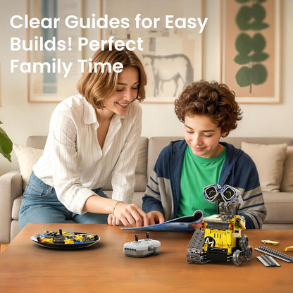 Sillbird Robot Building STEM Kit with Remote Control for Boys Ages 8-14, Technic Coding Gifts for Kids Birthday, Buildable 5in1 Robotics Toy with 596 Pieces