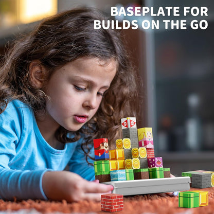 WMXDU Magnetic Blocks with Magnet Box-35PCS Magnet Cubes, Magnetic Tiles Kids Build Cubes Travel Game Toys, Road Trip ‌Sensory Toy Christmas Birthday Gifts for Boys & Girls Ages 3