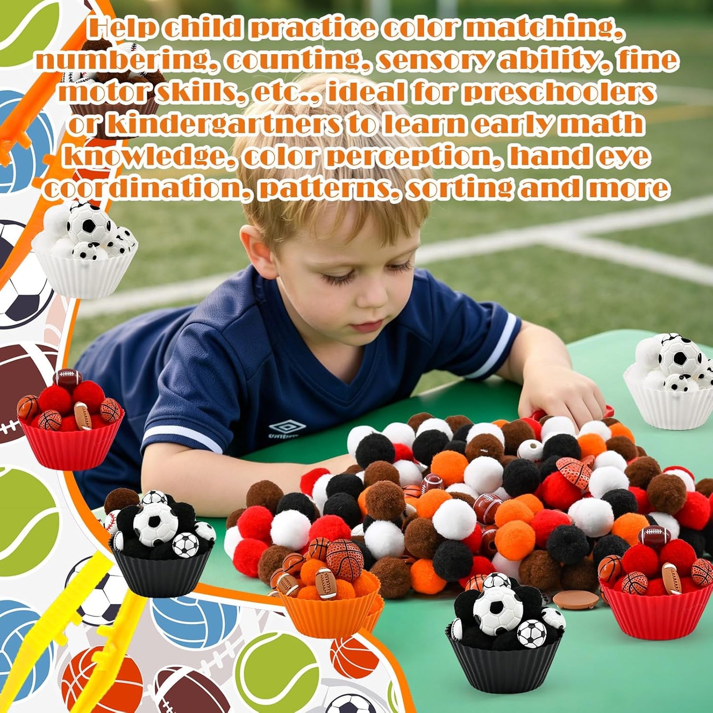 270 Pcs Numbers and Letters Sensory Bin Items Back to School Counting Sorting Sensory Bin Filler Fine Motor Numbers and Letters Geometric Figure Counts for Easter Spring Summer Sorting