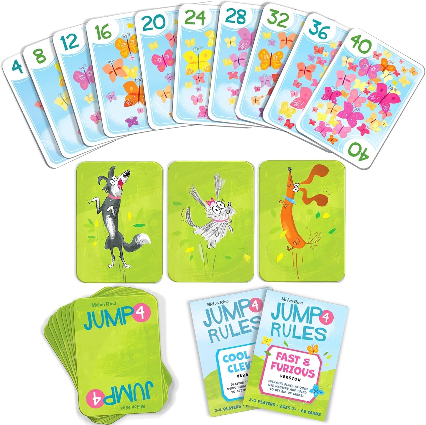 Melon Rind Jump 1, Math Game for Kids Learning Adding and Subtracting by 1, Lively, Card Game, Quick Activity for Boosting Math Confidence, Easy Screenless Fun, Perfect for Kindergarteners, Ages 5+