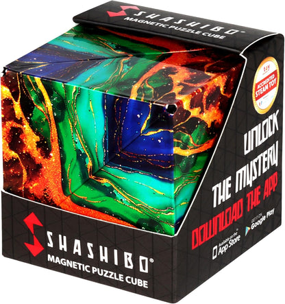 Shashibo Octa Shape Shifting Box - STEM Fidget Toy with Ultra Strong Magnets, Perfect Sensory Gift for Kids, Teens, and Adults – Pairs w/All Shashibo Cubes (Infinity)