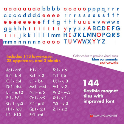 Dowling Magnets - 733003 Fun with Letters Magnet Activity Set Red/Blue