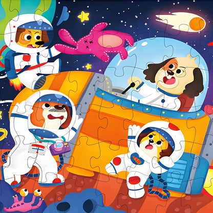 Floor Puzzle for Kids Ages 4-8, Solar System Jigsaw Puzzles, 60 Piece Space Large Puzzles Geography Educational Toys for Boys and Girls