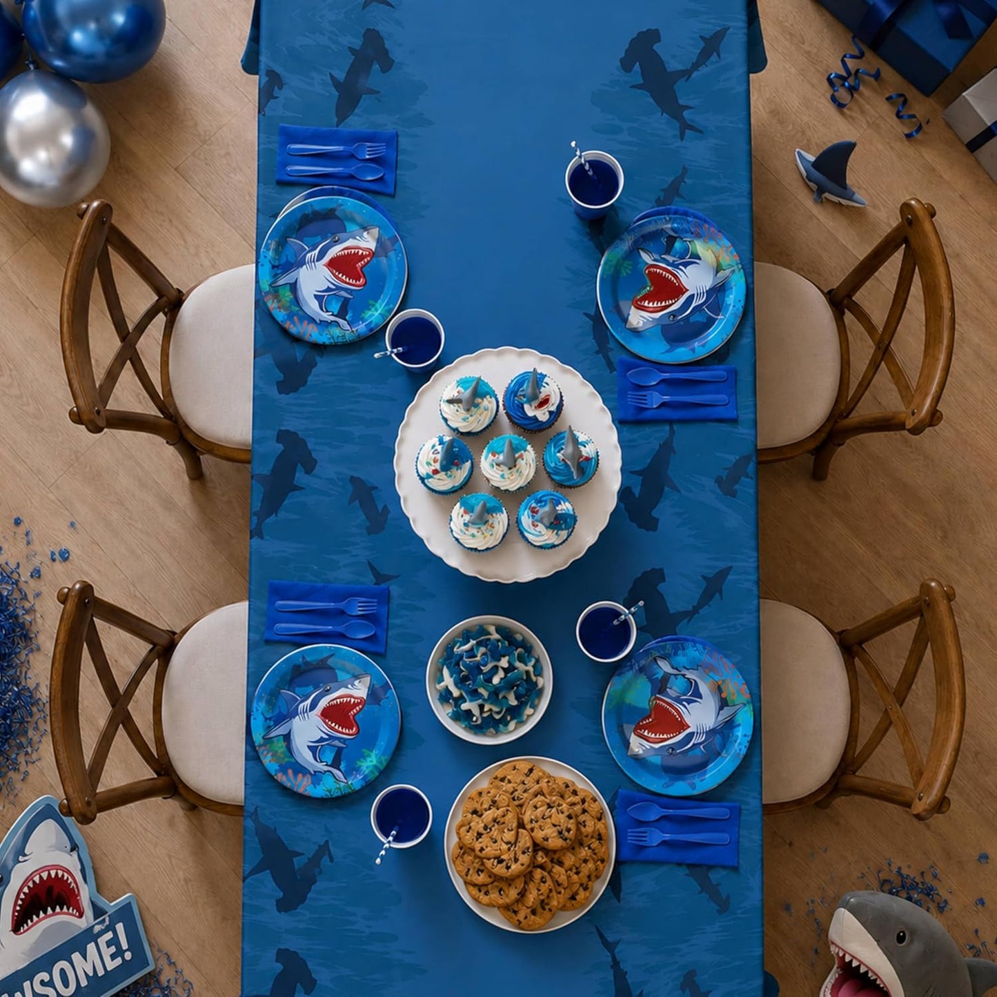 Blue Orchards Science Table Covers (Pack of 3) - 54"x108" XL - Science Birthday Party Decorations, Chemistry Party, Laboratory Theme Table Cloth