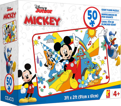 Buffalo Games - 50 piece Giant Floor Puzzle - Disney Clubhouse - Educational Puzzles for Kids Ages 4 and up - Large Pieces - 2 feet x 3 feet