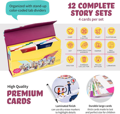 Sequencing Cards for Storytelling, Speech Therapy Game, Special Education Materials, Sentence Building, Problem Solving, Homeschooling Sequence Cards, Autism Game, Picture Sences, SEL