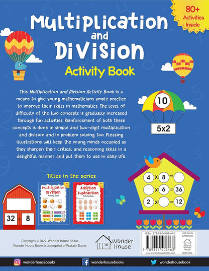 Multiplication and Division Activity Book For Children - 80+ Activities Inside