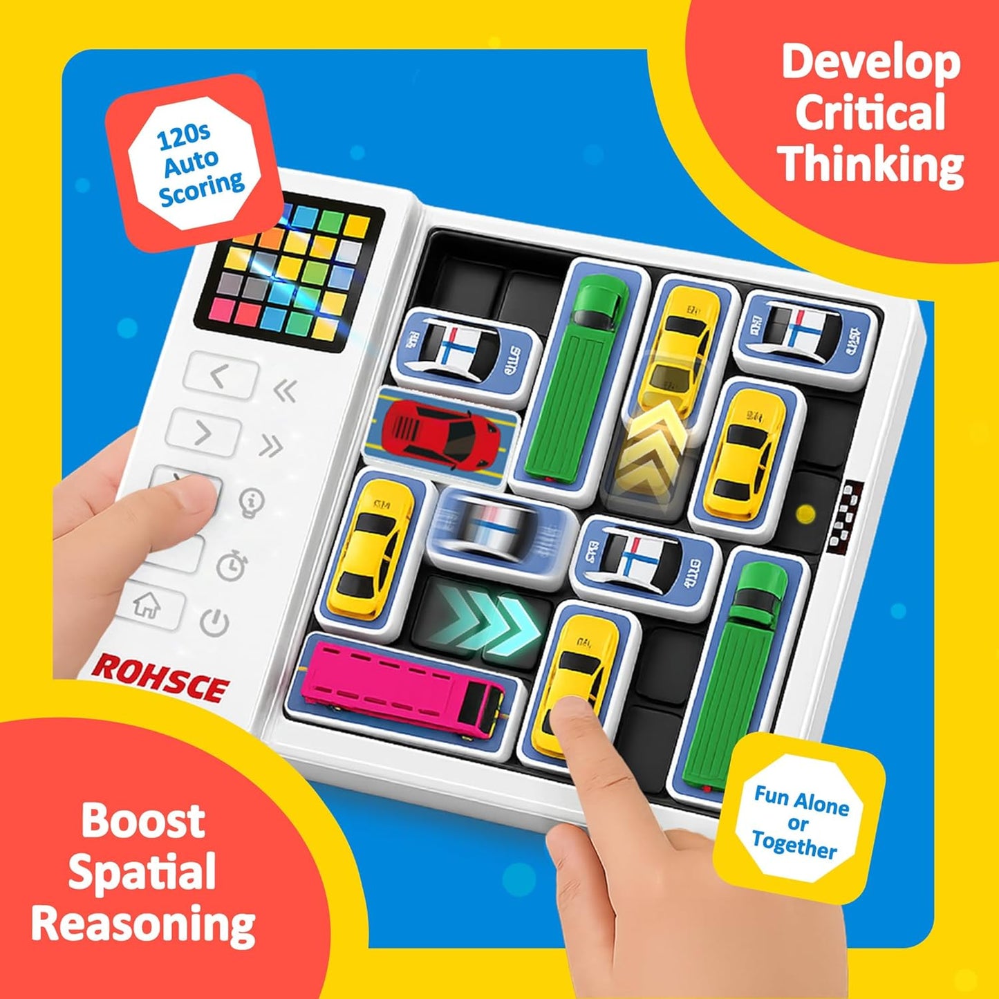 1500 Levels Intelligent Car Maze Game Huarong Road Escape Puzzle Desktop Brick Game Machine Logic Parking Blocks Kids Toy Gift