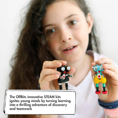 The Off Bits Space Mission Educational Build Your Own Robot Toy, Stem Building Toys for Boys and Girls, Valentine Birthday Gift for Kids Montessori Play Kit, Steam Toys for Kids Ages 6 7 8 9+