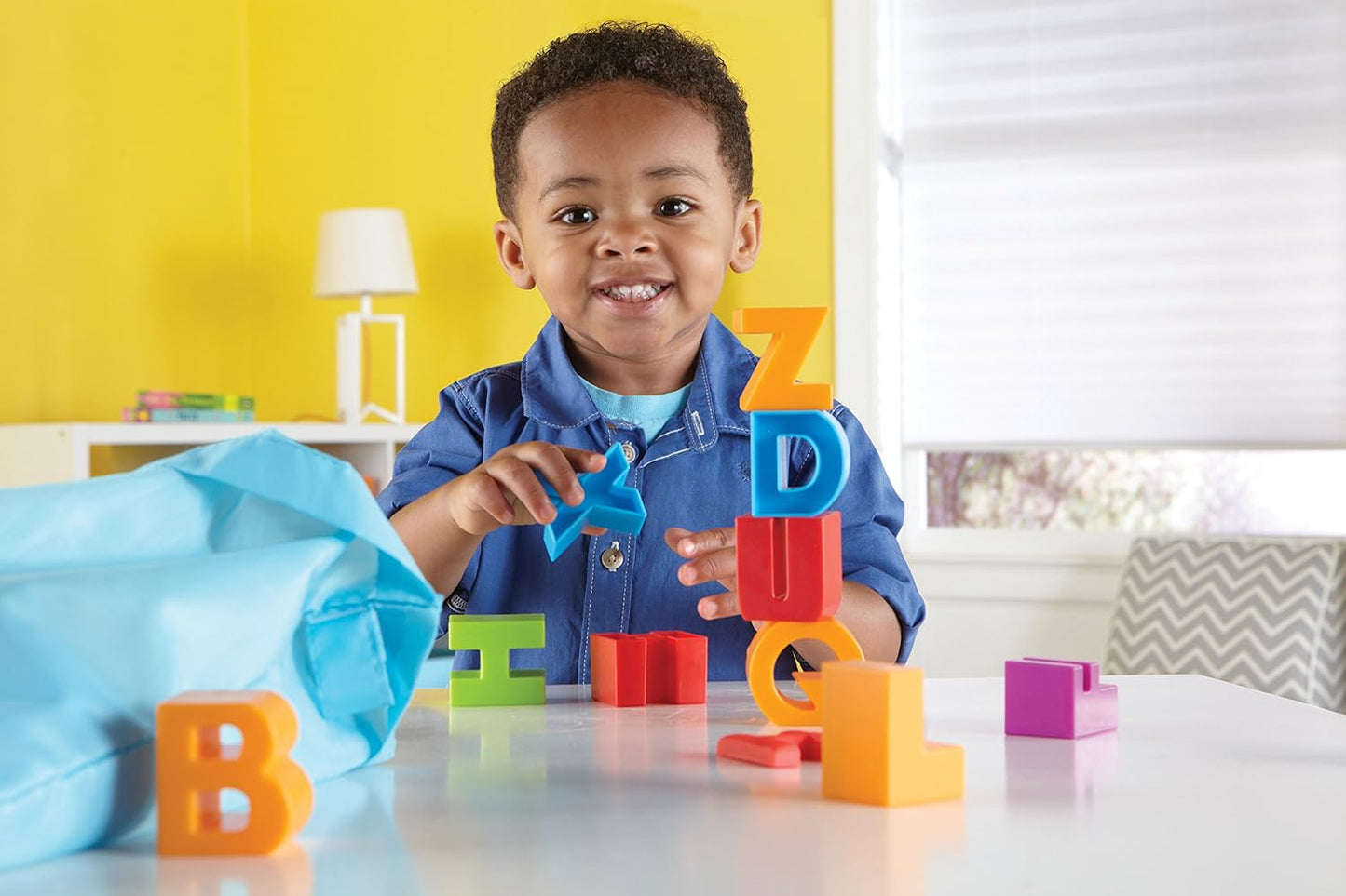 Learning Resources Letter Blocks - ABC Toddler Learning, Alphabet Puzzle, Learn to Read, Fine Motor Toys, Montessori, Preschool Classroom Must Haves Activities, Gifts for Boys and Girls