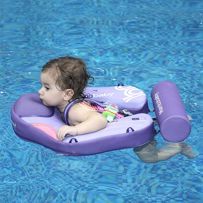 Baby Pool Float with UPF50+ 3D Adjustable Canopy, Add Tail Mambobaby Float Non Inflatable Infant Floats for Pool, Cartoon Narwhal Baby Floats (NPink with Canopy-U05NPCTLUROHML01U05)