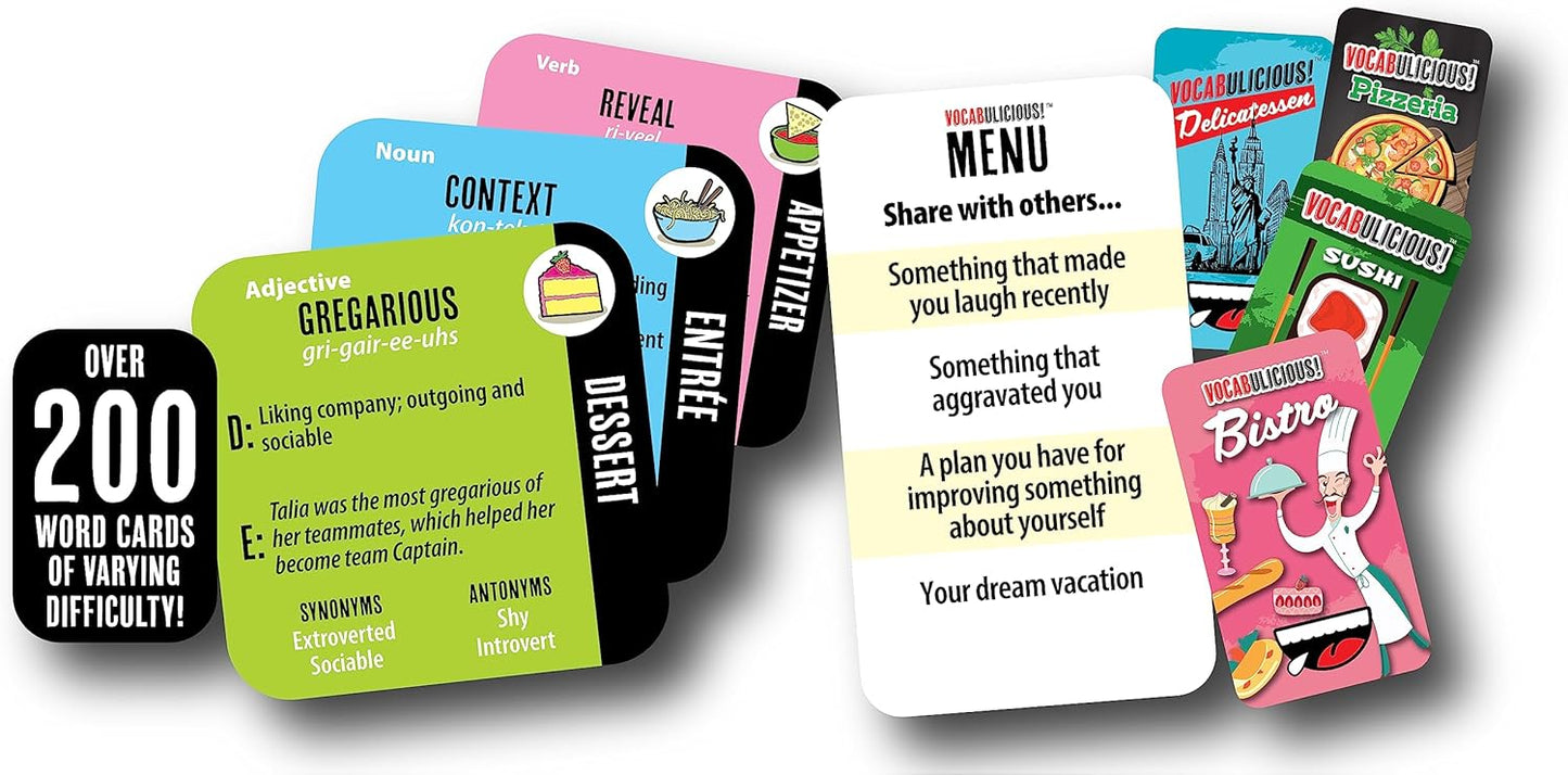Semper Smart Games VOCABULICIOUS! The Vocabulary, Word, and Conversation Activity for Kids and Families – Fun Educational Game for Learning Vocabulary and Expression Skills